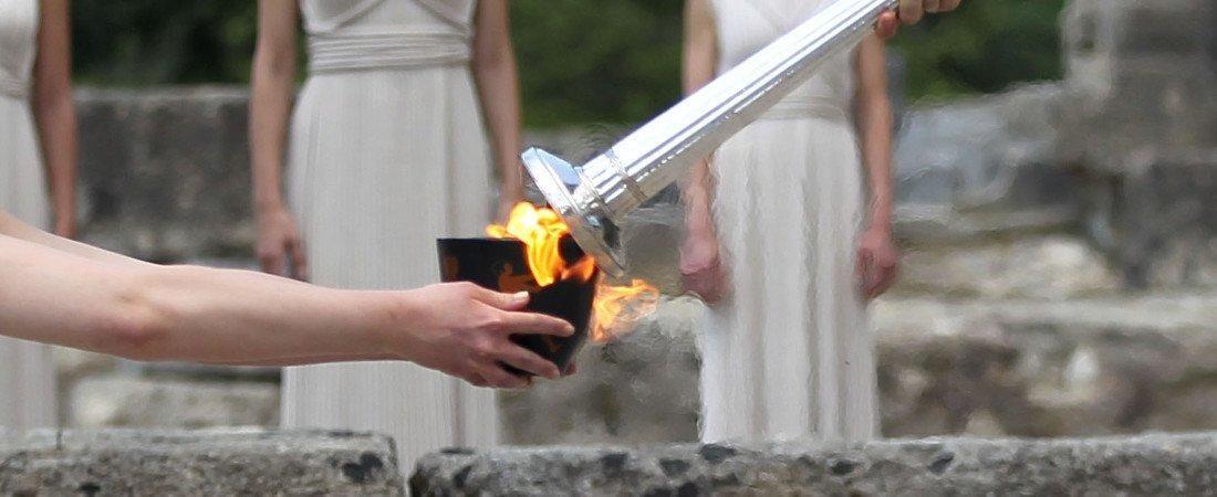 Olympic Flame in Olympia