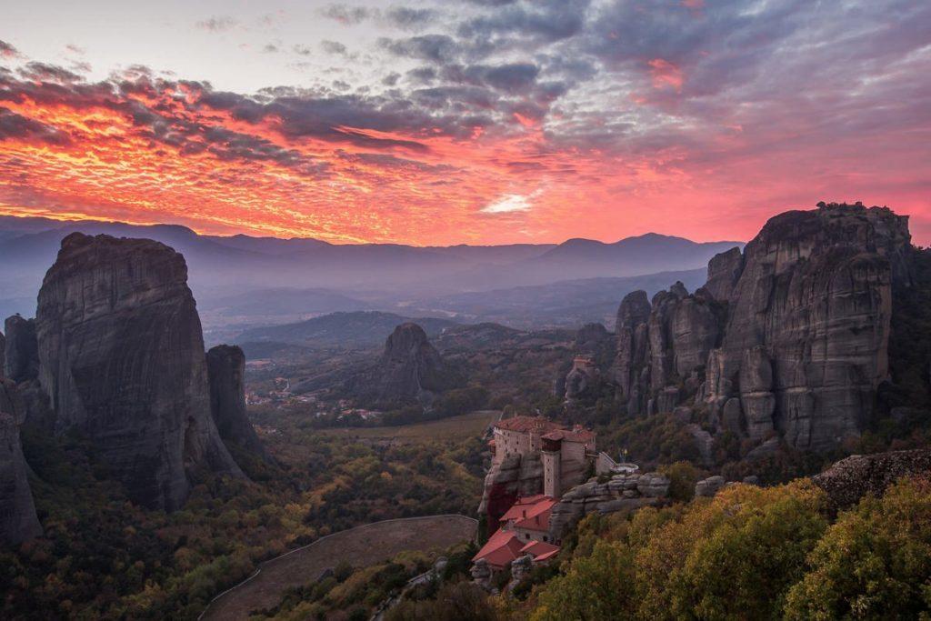 Meteora Monasteries Sunset