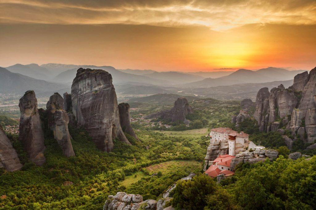 Meteora Monasteries Sunset