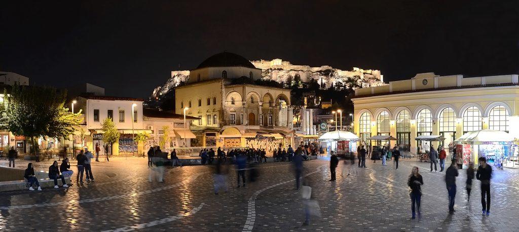 Monastiraki Square by night