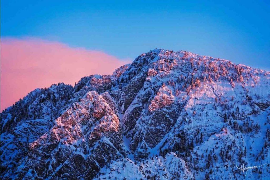 snow on Olympus mountain