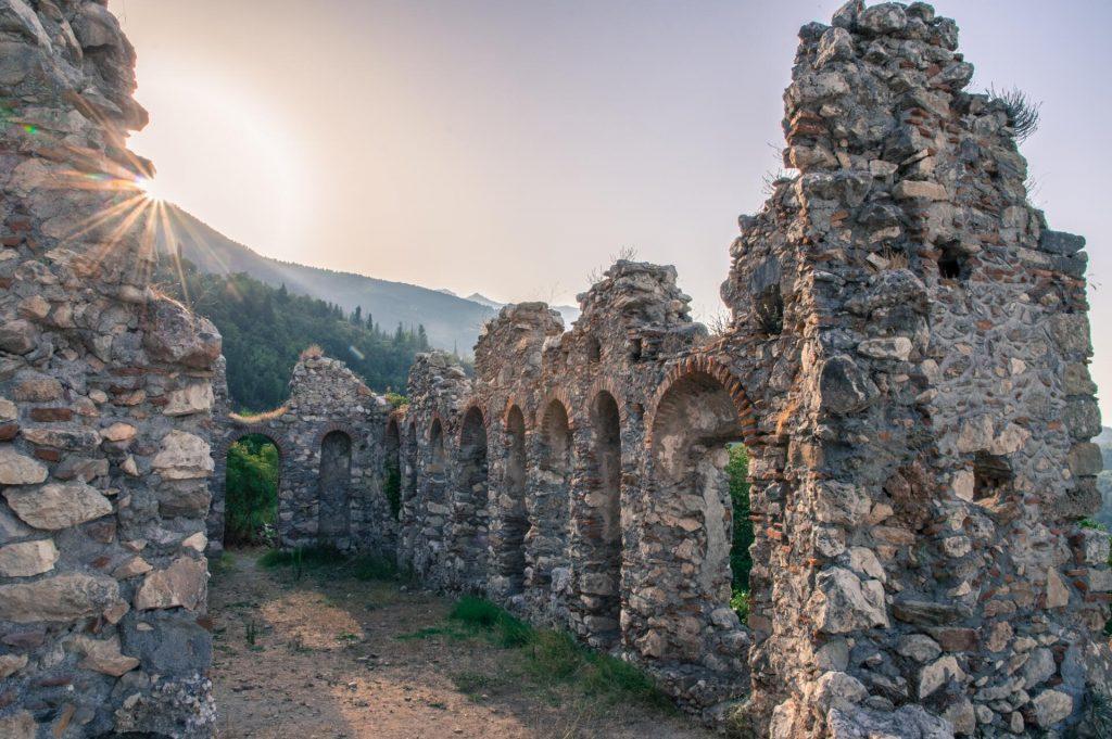 Mystras sunset