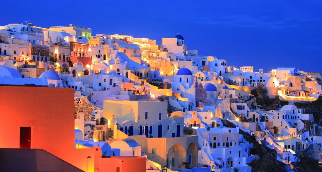Oia Village at night