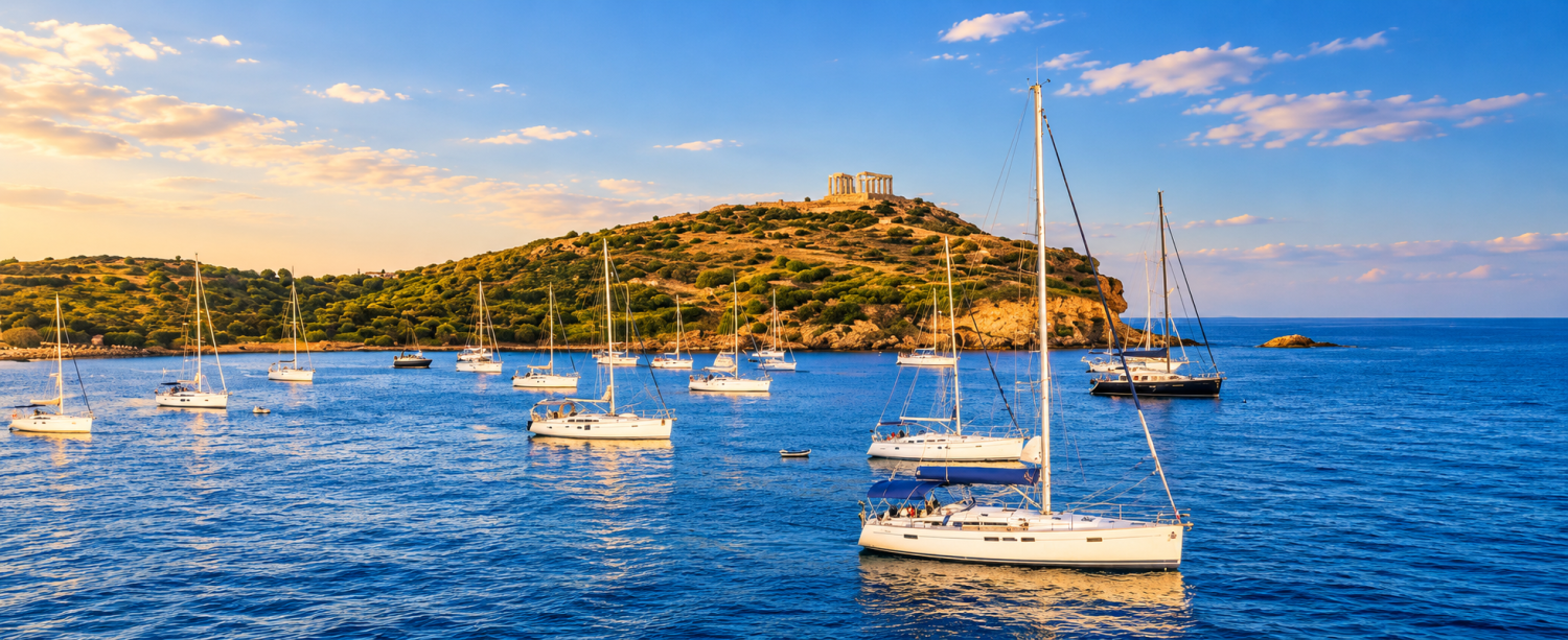 cape-sounion-temple-of-poseidon-sailing-boats