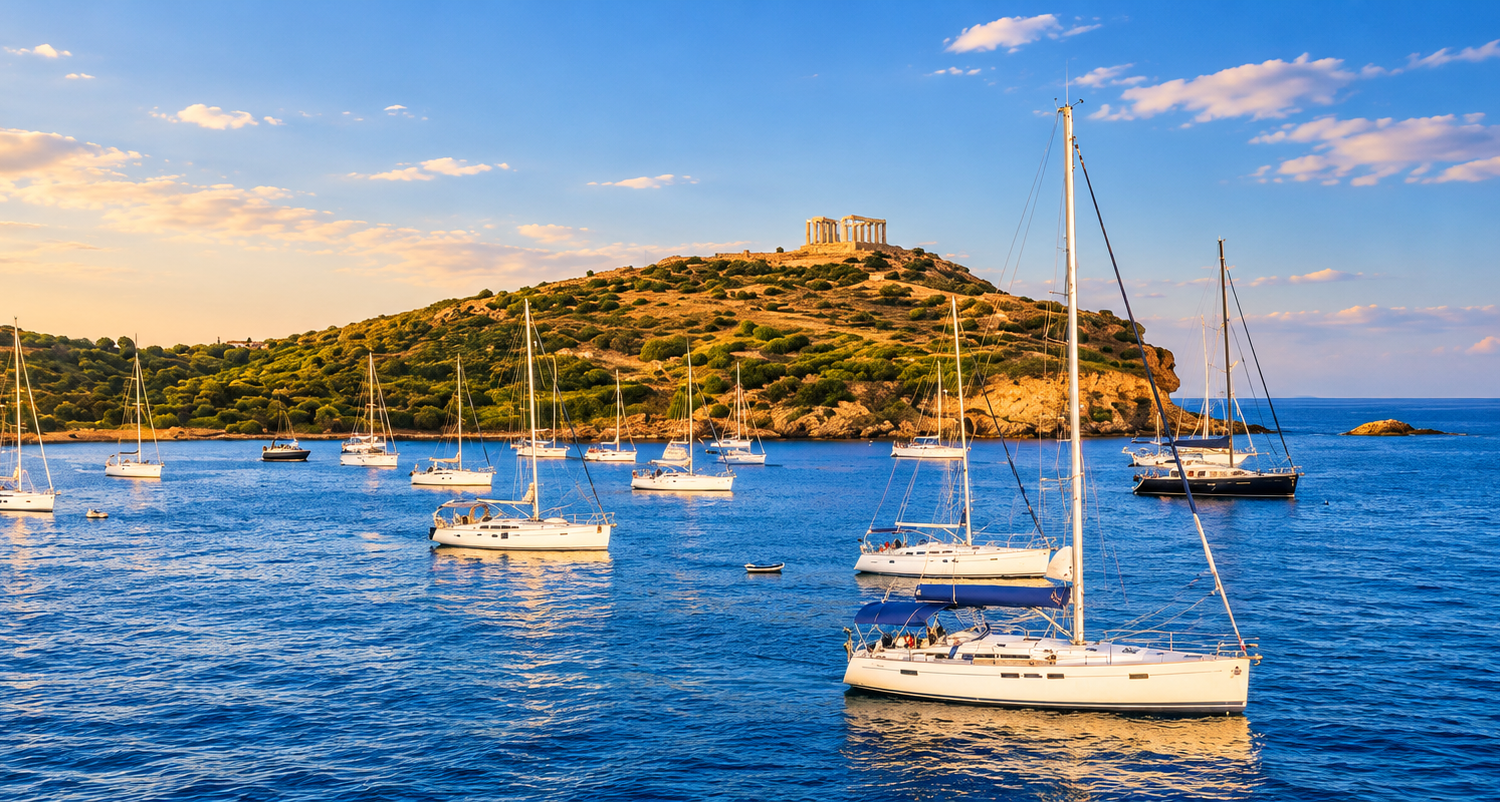 cape-sounion-temple-of-poseidon-sailing-boats